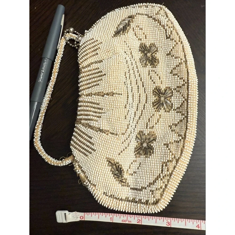 Vintage Beaded Handbag Evening Bag Clutch Purse Wedding Party Floral‎
